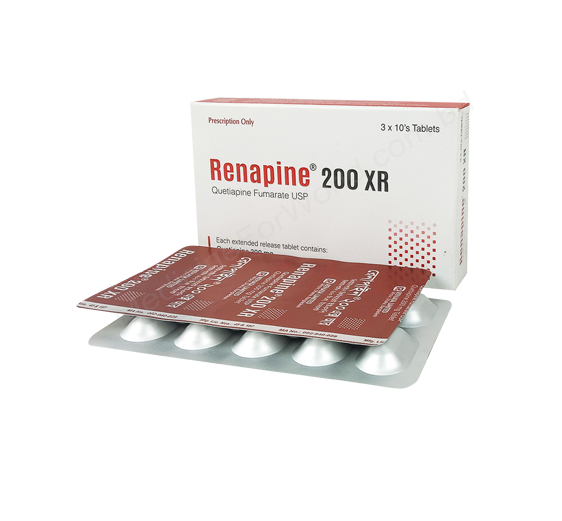 Renapine XR- Generic QUETIAPINE FUMARATE- Renata Pharma