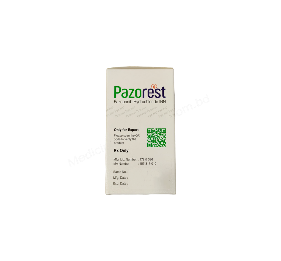 Pazorest- Родовое Пазопаниб- Everest Pharma