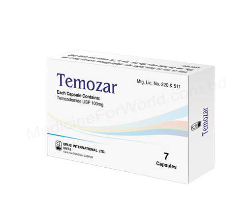 Temozar- Родовое Темозоломид- Drug International Pharma