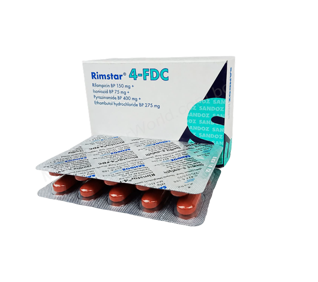 Rimstar 4-FDC- 通用的 Ethambutol + Isoniazid + Pyrazinamide + Rifampicin- Nevian Lifescience Pharma