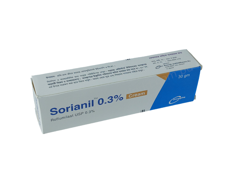 Sorianil- 通用的 罗氟司特乳膏- 孟家拉伊斯达制药