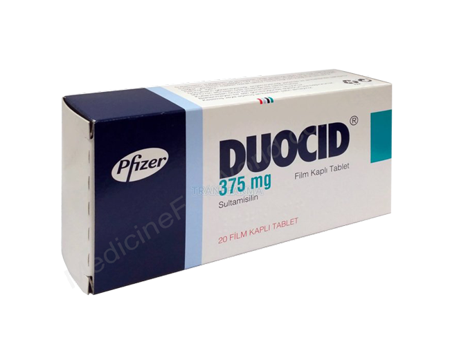 Duocid- Родовое сультамициллин- Pfizer Pharma