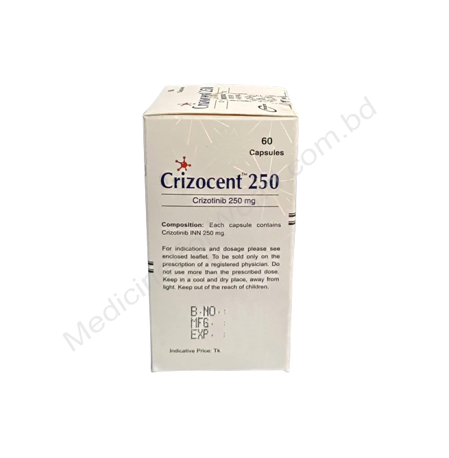 Crizocent- 通用的 克唑替尼/克挫替尼- 孟家拉伊斯达制药