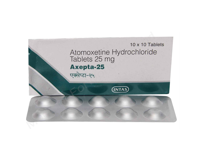 Axepta- 通用的 Atomoxetine Hydrochloride- Intas Pharma